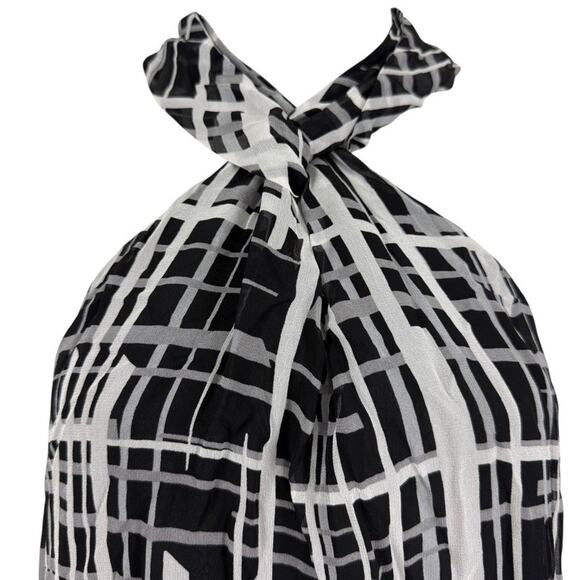 Kenneth Cole New York Womens 100% Silk Sleeveless Print Black Top Blouse NWT 14 - Picture 7 of 16